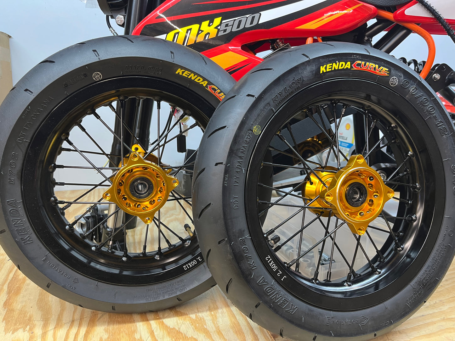 Razor MX or SX 12 Inch Supermoto Wheel Kit with CNC Aluminum Hub